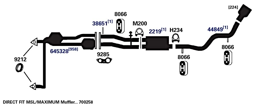 AP EXHAUST 38651 AP Exhaust Products 38651 Exhaust Pipe