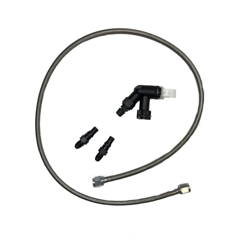 MCLEOD 139252 McLeod Line Assy Mustang 2005-Up 36in W/Male Wire Clip Fittings & Elbow Bleeder (139252)
