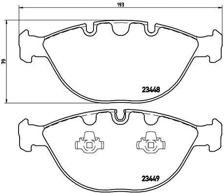 BREMBO P06028 Brembo P06028 Low-Met Front Disc Brake Pad Set BMW OE# 34116761282
