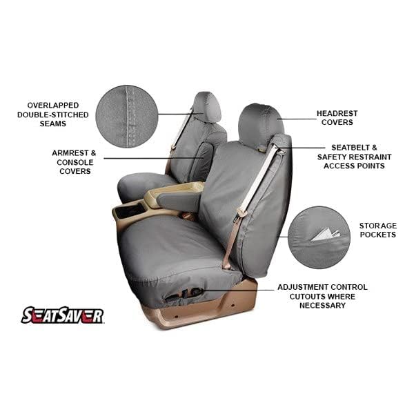 Covercraft SS3452WFGY Covercraft SeatSaver Front Row Waterproof Grey Grey SS3452WFGY
