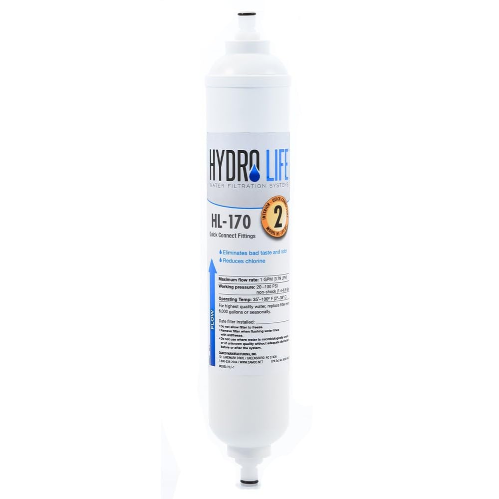 CAMCO 52101 Hydro Life 52101 HL-170 QC Under Counter Replacement Filter , White
