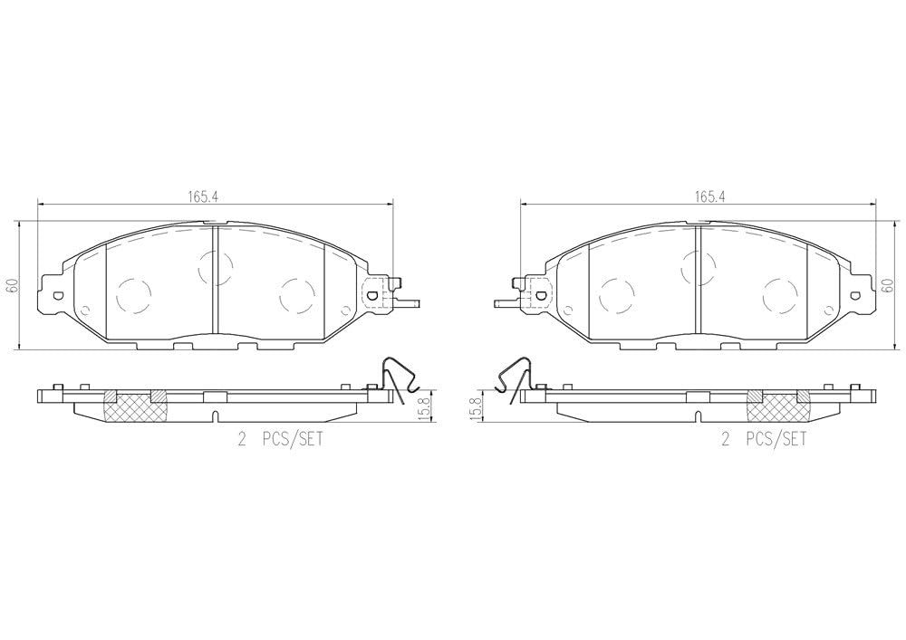BREMBO P56107N Brembo P56107N Premium Ceramic Front Disc Brake Pad Set INFINITI OE# D10603JA0B