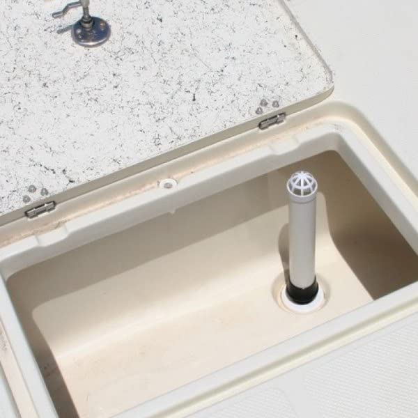 T-H MARINE ODT-2-DP T-H Marine Overflow Drain Tube - 18 in Straight with Screen - Fits 1-1/2 in Thru-Hulls (1-5/8in OD Boot) - Livewell and Baitwell Drain Tube - PVC - Easy Pull Top Removal