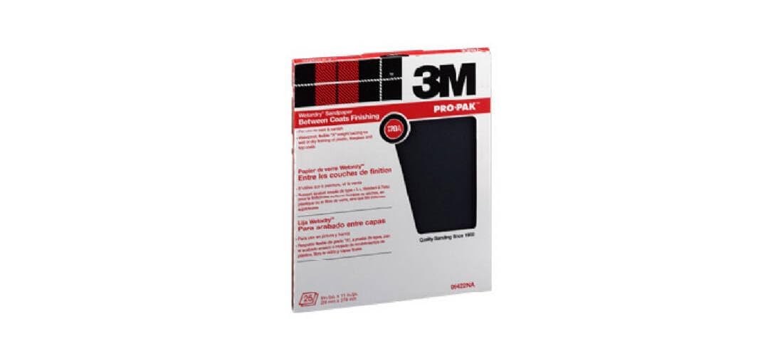3M 99421 3M Pro-Pak Wetordry Between Finish Coats Sanding Sheets, 320A-Grit, 9-Inch by 11-Inch, 25-Pack