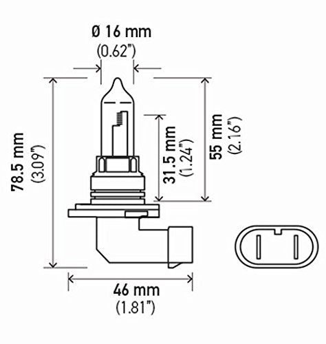 Hella 9005P50 +50 Performance Bulb, 12V, 65W