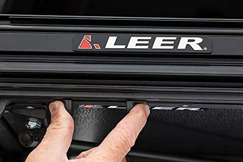 LEER 631298 LEER HF350M Tri-Folding Truck Bed Tonneau Cover, Fits Dodge Ram Without 60/40 Tailgate, Years 2019-2025, 5'7" Truck Bed, Black