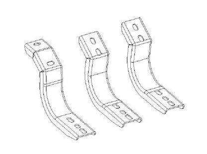 Go Rhino! 6844325 Go Rhino OE Xtreme Brackets – Mild Steel, Textured Black – 6844325 – Fits 2024 Toyota Tacoma Double Cab