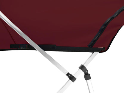 CARVER 8PONRCLA08 Square Tube Bimini Top Replacement Canvas with Nylon Fittings, Burgundy Sunbrella 8'L, 48"H, 96-102"W