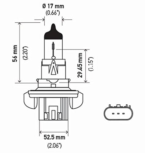 HELLA H13 HELLA H13 Standard Halogen Bulb, 12 V, 60/55W