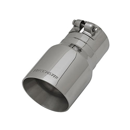 FLOWMASTER 15377 Flowmaster 15377 Exhaust Tip 4 Inch Angle Cut Polished 304 Stainless Steel Fits 3 Inch Tubing Clamp On