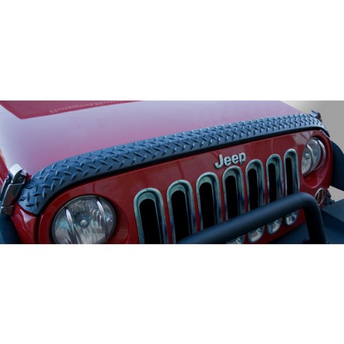 RUGGED RIDGE 11651.17 Rugged Ridge Hood Guard Body Armor for Jeep Wrangler JK | Thermoplastic Olefin (TPO), Black Diamond | 11651.17 | Fits 2007-2018 Jeep Wrangler JK