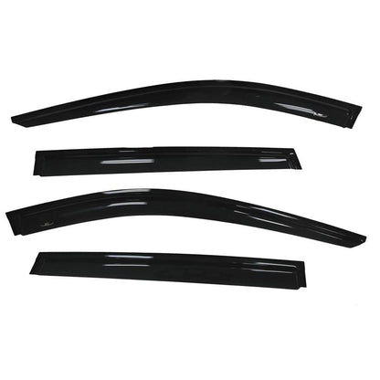 TRAILFX 4827H TrailFX Rainguard Window Vents Fits Nissan Rogue 2014-2020 Smoke Acrylic Low Profile Tape-On Side Four Piece Window Deflectors TrailFX 4827H