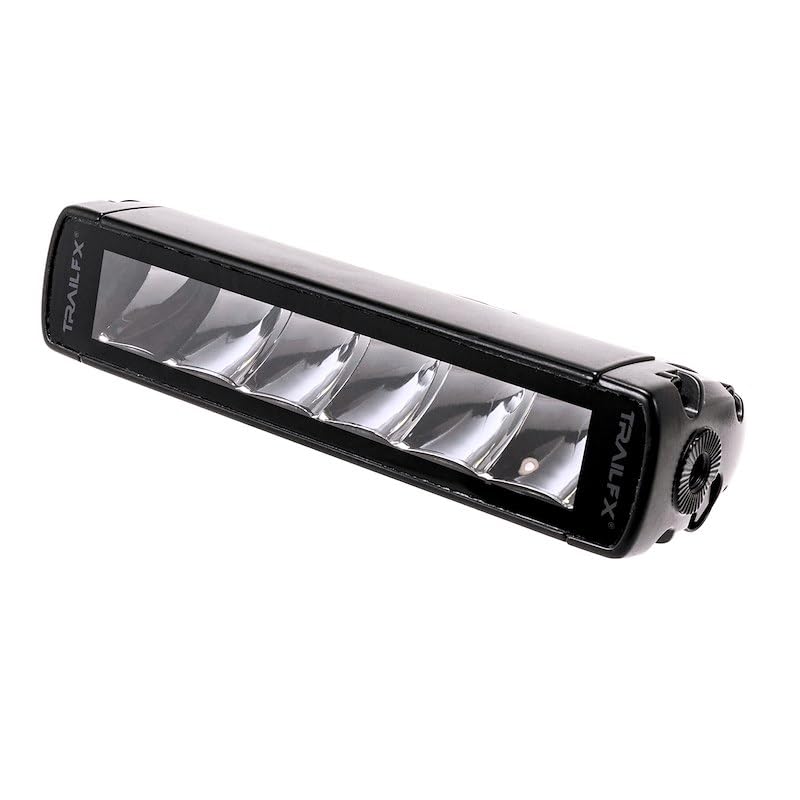 TRAILFX 6SRBKCM TrailFX 6SRBKCM Light Bar 6 Inch Single Row LED 30W Combo Spot and Flood 2520 Raw Lumens Black Aluminum Housing IP67 with Brackets and Installation Hardware
