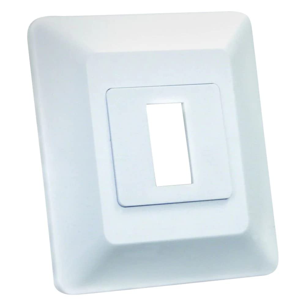 JR PRODUCTS 13605 JR Products 13605 Switch Base and Face Plate - Single,White