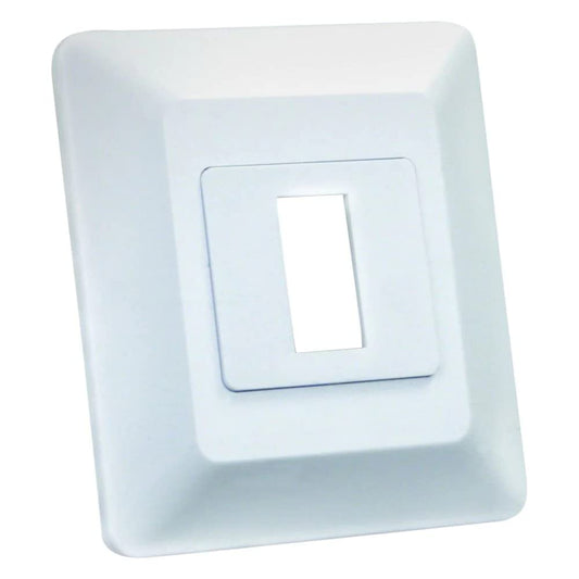 JR PRODUCTS 13605 JR Products 13605 Switch Base and Face Plate - Single,White