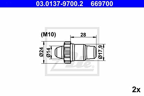 ATE 669700 Ate 669700 ADJUSTMENT SCREW FOR E-BRAKE O.E.M. ATE