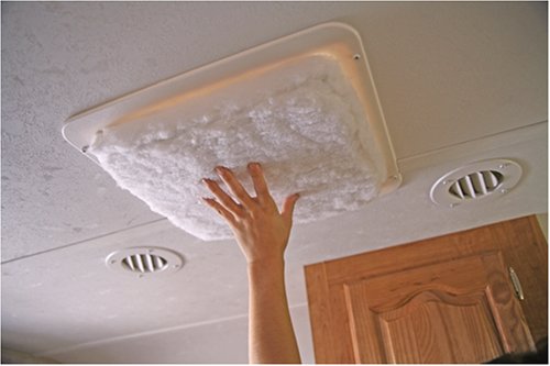 CAMCO 45192 Camco 14 Inch RV Vent Insulator Cover for Roof or Skylight, Reflective Surface, White