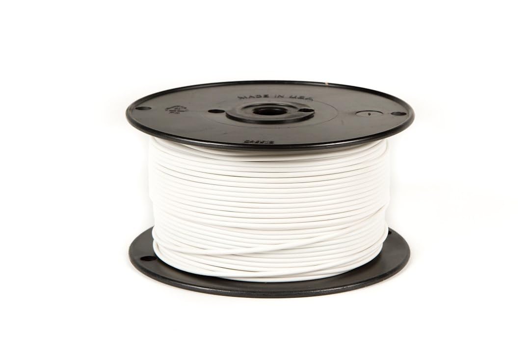 WIRTHCO 81112 WIRTHCO 81112 PVC-Insulated 18 AWG Primary Wire - 100', White