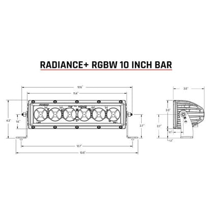 Rigid Industries 350053 Rigid Industries - Radiance+ Curved 50in. RGBW Light Bar (350053)