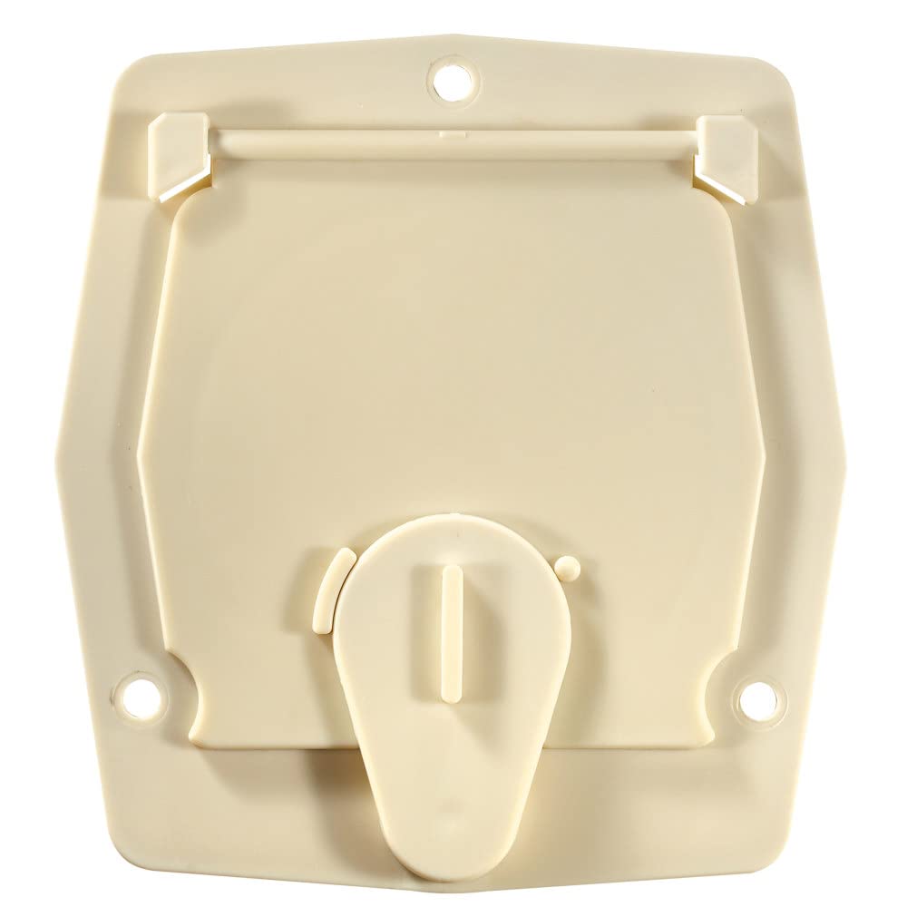 RV DESIGNER B142 RV Designer B142 - Flat-Sided Basic Electrical Cable Hatch, Colonial White