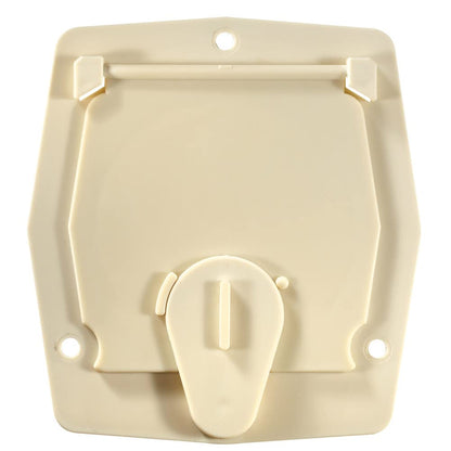 RV DESIGNER B142 RV Designer B142 - Flat-Sided Basic Electrical Cable Hatch, Colonial White