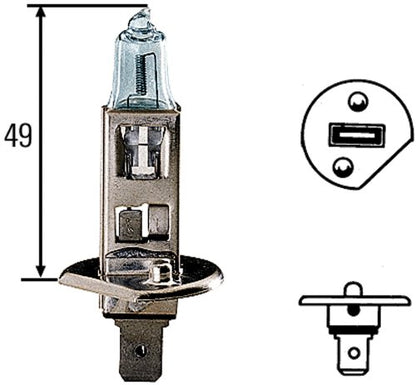 Hella H71070227 Optilux XB Series H1 Xenon White Halogen Bulbs