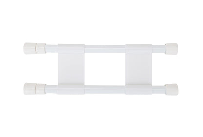 CAMCO 44093 Camco 17" Double RV Refrigerator Bar -Holds Food and Drinks in Place During Travel - Prevents Messy Spills - Spring Loaded and Extends Between 10" and 17" - White (44093)