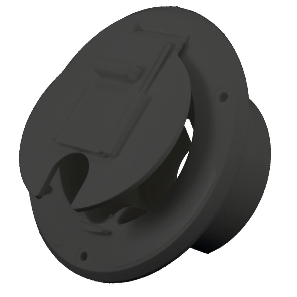 JR PRODUCTS S-23-12-A Jr Products S-23-12-A ROUND CABLE HATCH 30 AMP BLACK
