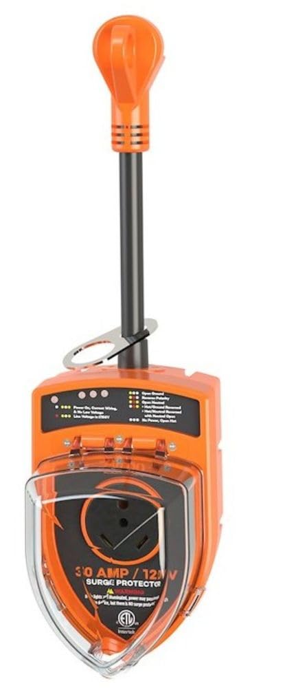 ARCON 19758 Arcon 19758 Portable 30 Amp 120 Volt RV Surge Protector with CETL Certification, 3600 Joules Power Surge Protection, Low Voltage & Fault Indicator Lights, Lock and 36 Inch Cable Included