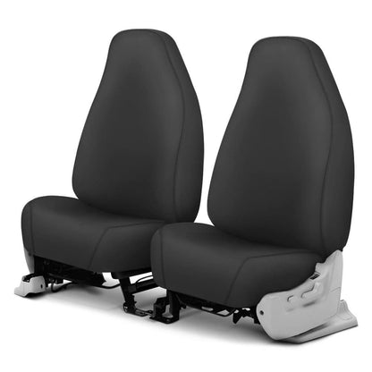 COVERCRAFT SS2388PCCH Covercraft Custom-Fit Front Bucket SeatSaver Seat Covers - Polycotton Fabric, Charcoal Black