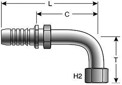Gates G20149-1212 GlobalSpiral Series Couplings, Female MegaSeal