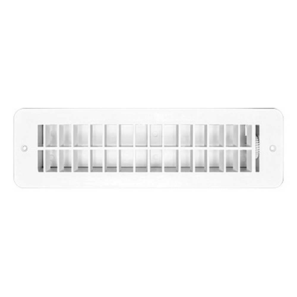 RV DESIGNER H851 RV Designer H851 - Plastic Floor Vent Register with Damper, White