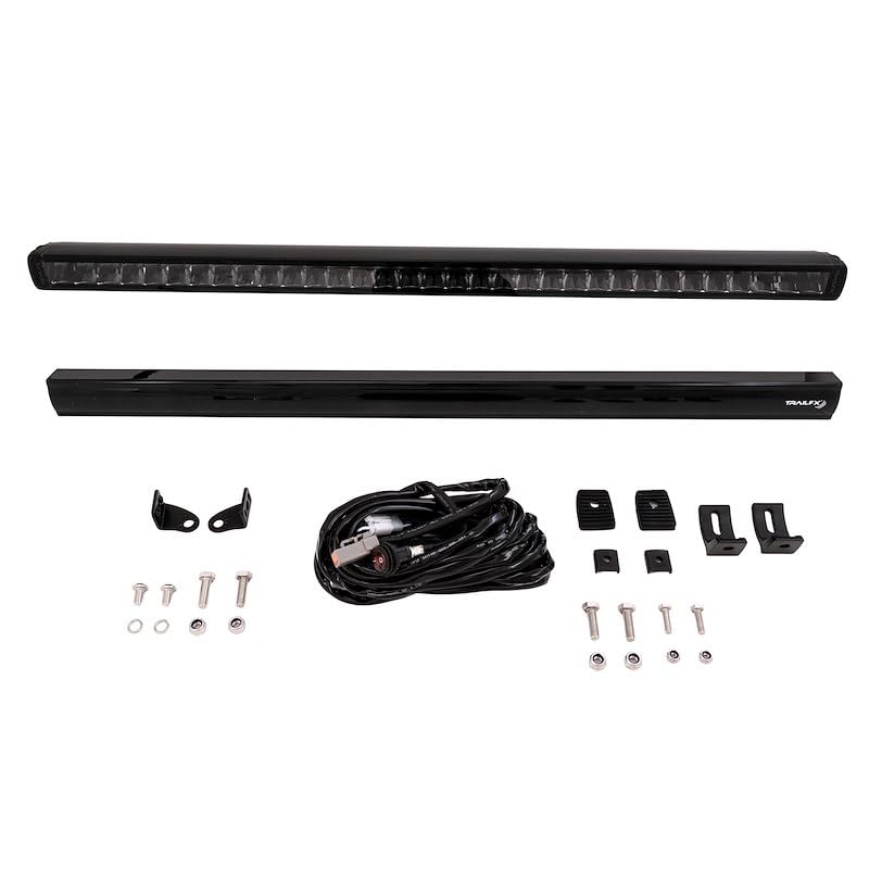 TRAILFX 30SRBKCM TrailFX 30SRBKCM Light Bar 30 Inch Single Row LED 165W Combo Spot and 90 Flood Lights 13860 Raw Lumens Black Aluminum Housing IP67 with Brackets and Installation Hardware