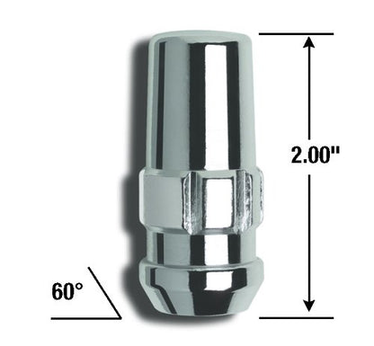 GORILLA 76641N Gorilla Automotive 76641N Duplex Acorn Wheel Locks (14mm x 1.50 Thread Size) - Pack of 4,Chrome