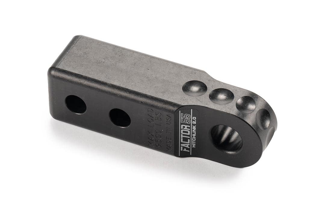 FACTOR 55 00020-04 Factor 55 00020-04 Hitchlink 2.0 Rated at 9500 lb Ultimate Failure at 51,000 lb Convert Your Vehicles Hitch Receiver into a Recovery Point. Ideal for 4x4 Off Road Adventures – Black