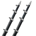 TACO 15' Telescopic Outrigger Poles HD 1-½" - Black/Silver