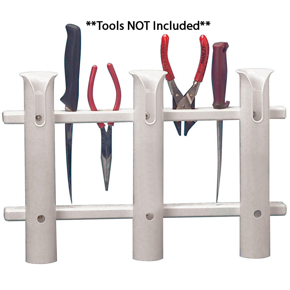 TACO Marine P03-063W TACO 3-Rod Poly Rod Rack - White