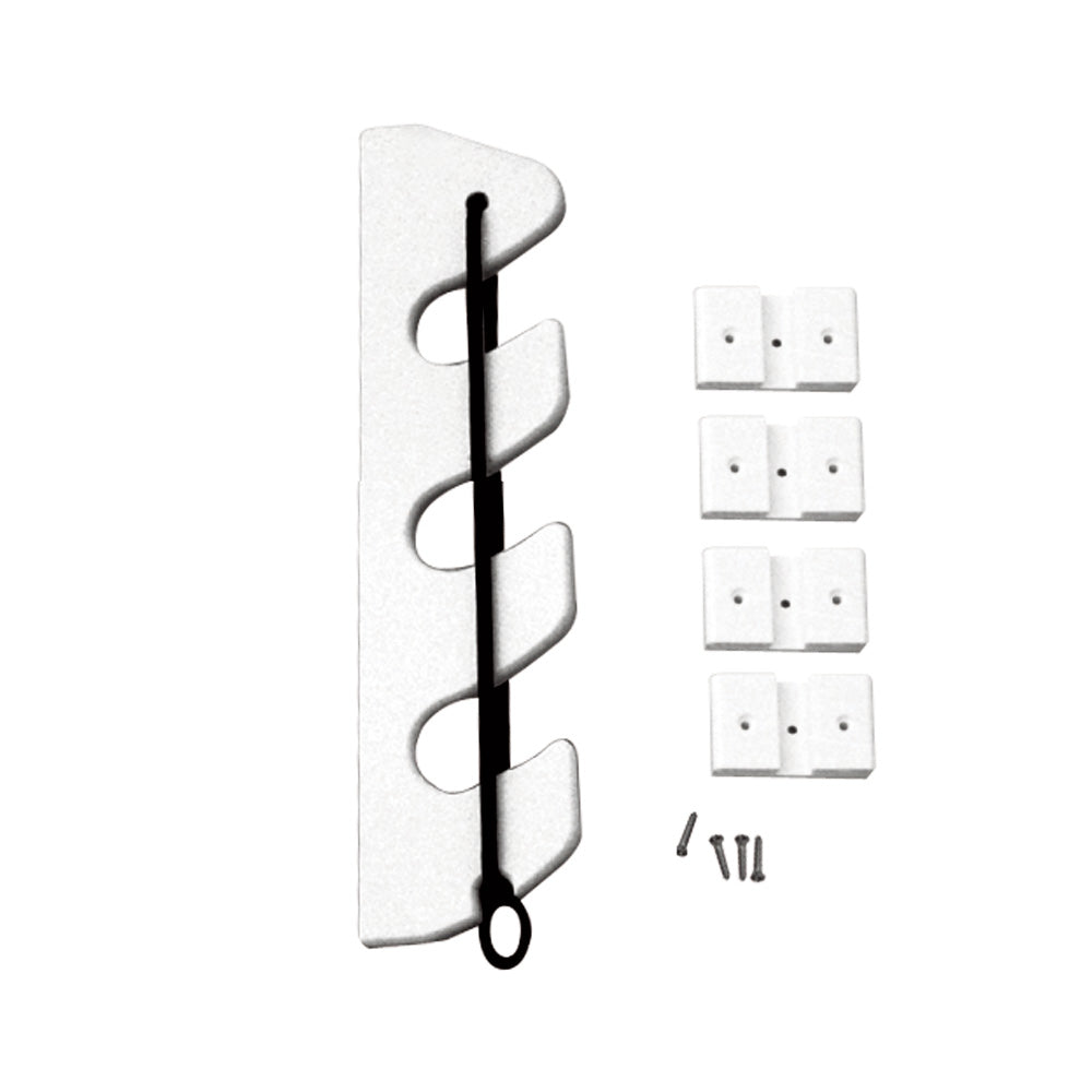TACO Marine P03-133W TACO 3-Rod Poly Bungee Rod Holder Rack - White
