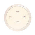 Beckson 8" Smooth Center Screw-Out Deck Plate - Beige