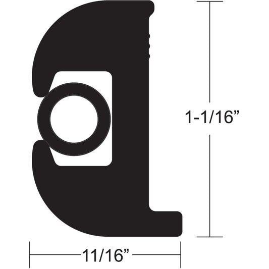 TACO Marine V11-0809BBK70-2 TACO Flex Vinyl Rub Rail Kit - Black w/Black Insert - 70' - 1-1/16" x 11/16"