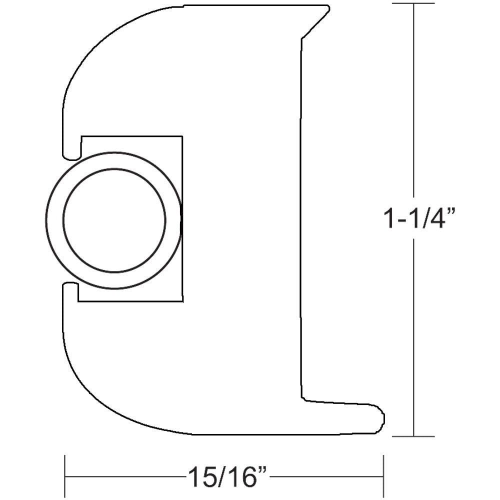 TACO Marine V11-3447WWK50-2 TACO Flex Vinyl Rub Rail Kit - White w/White Insert - 50'