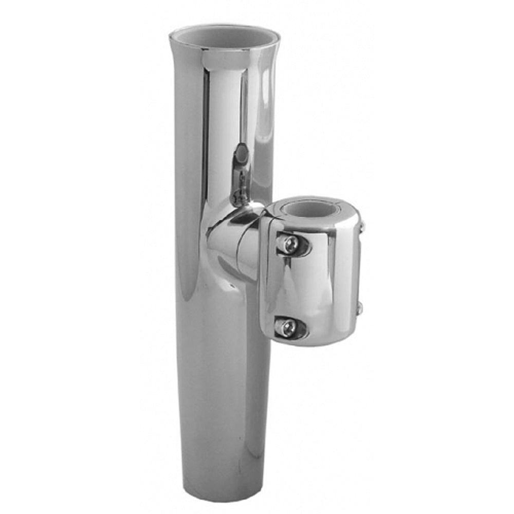 TACO Marine F16-2630POL-1 TACO Stainless Steel Clamp-On Adjustable Rod Holder - Fits 1-11/16" & 1-15/16" O.D. Pipe