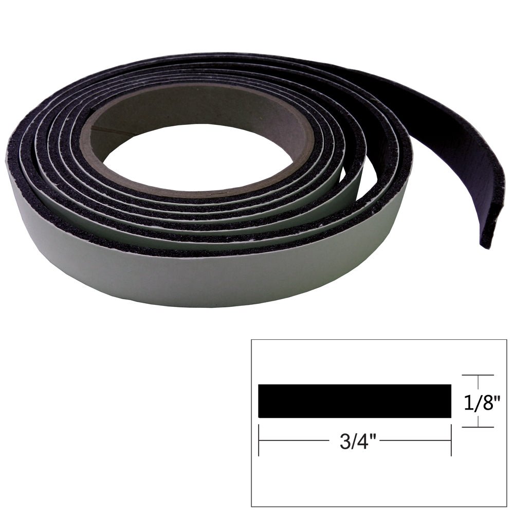 TACO Marine V30-0744B8-2 TACO Hatch Tape 8'L x ⅛"H x ¾"W - Black