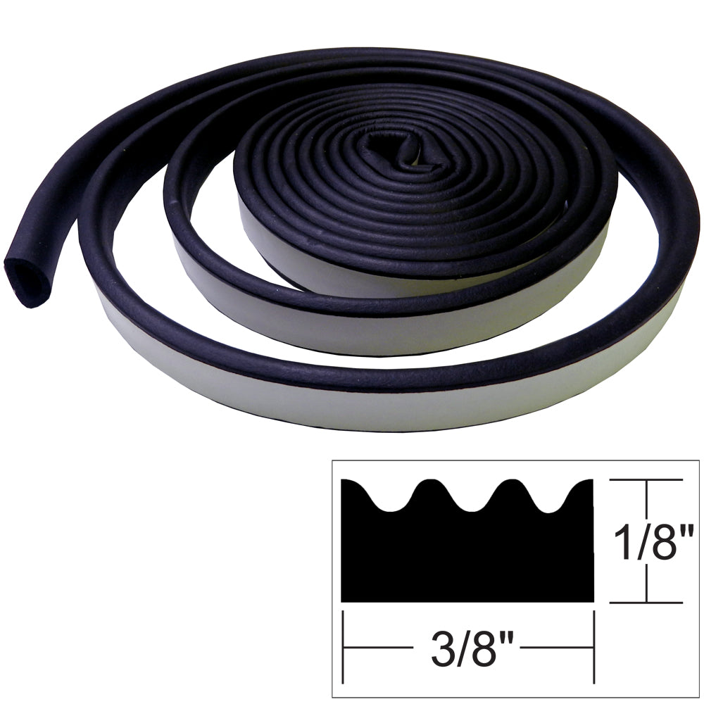 TACO Marine V30-0113B10-1 TACO Weather Seal - 10'L x ⅛"H x ⅜"W - Black