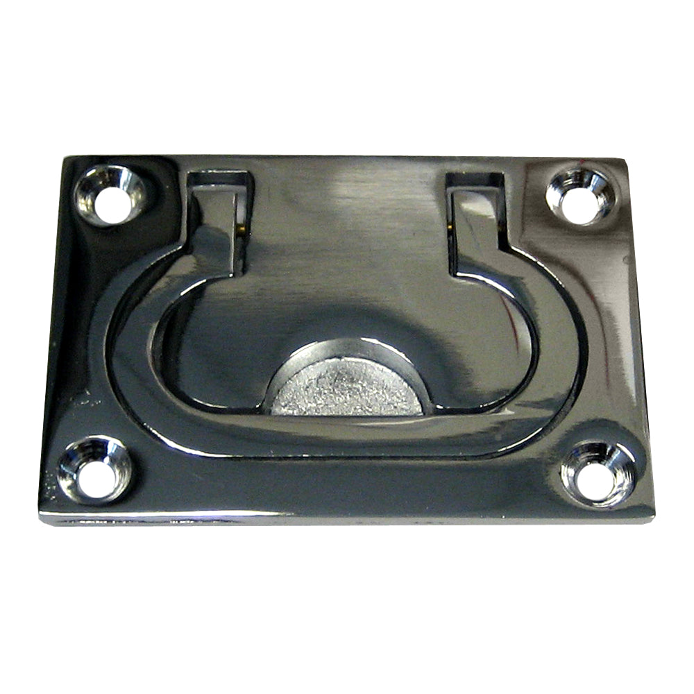 Whitecap S-3364C Whitecap Flush Pull Ring - CP/Brass - 3" x 2"
