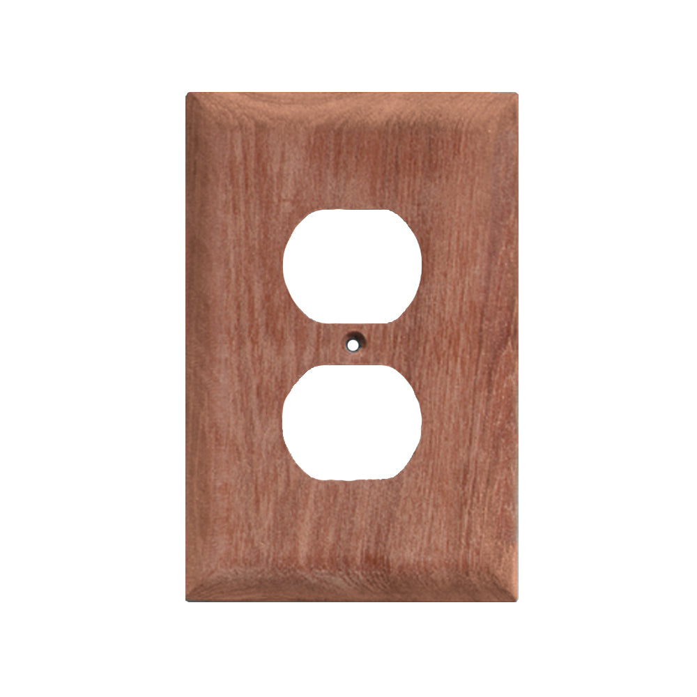 Whitecap 60170 Whitecap Teak Outlet Cover/Receptacle Plate