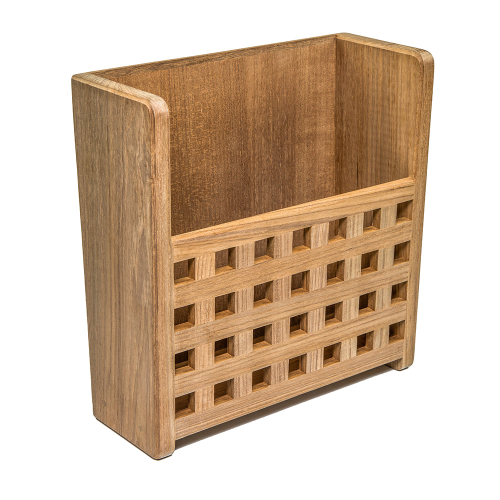Whitecap 62502 Whitecap Teak Grate Front Magazine Rack
