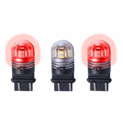 PUTCO HC3156R Putco HC3156R Universal LumaCore 3156 Red - PAIR (x3 Strobe with Bright Stop)