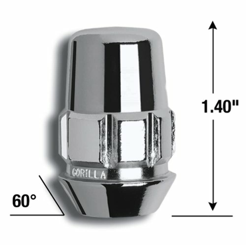 GORILLA 71601N Gorilla Automotive 71601N 14mm x 2.00 Acorn Lug Nut,Chrome