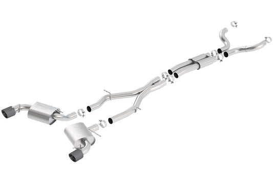 BORLA 140689CF BORLA 140689CF Cat-Back System for 2016-2023 Chevrolet Camaro SS 6.2L V8 AT/MT (EXC. Convertible) With Single Split Rear Exit Exhaust, Non-NPP. Does NOT fit vehicles with Ground Effects Package (GFX)